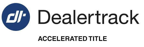Dealertrack Logo. Tagline: Accelerated Title