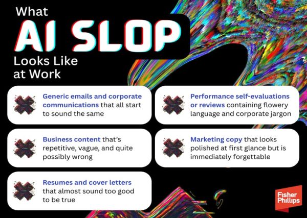 What AI slop Looks like. A list of 5 items.